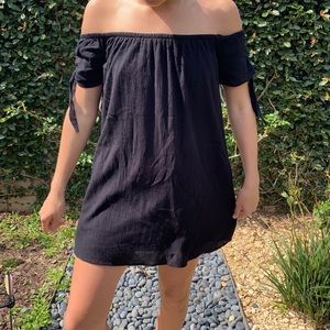 black off the shoulder dress